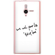 SoftBank 200SH PANTONE 6用 カバー WewishyourlifeFullofLove White 200SH-YCM2P0426-78