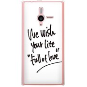 SoftBank 200SH PANTONE 6用 カバー WewishyourlifeFullofLove BigWhite 200SH-YCM2P0427-78
