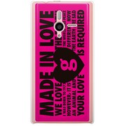 SoftBank 200SH PANTONE 6用 カバー MADEINLOVEpinkdesign 200SH-YCM2P0441-78