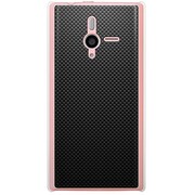 SoftBank 200SH PANTONE 6用 カバー ブラックカーボンパターンDelicate 200SH-YCM2P0489-78