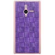 SoftBank 200SH PANTONE 6用 カバー クロスレザーパターンパープル 200SH-YCM2P0523-78