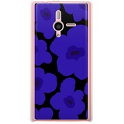 SoftBank 200SH PANTONE 6用 カバー ルーズフラワーコレクションシルエットカラーズ♯70モンツァブルー 200SH-YCM2P0630-78