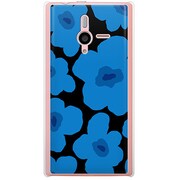 SoftBank 200SH PANTONE 6用 カバー ルーズフラワーコレクションシルエットカラーズ♯80ペルージャブルー 200SH-YCM2P0631-78