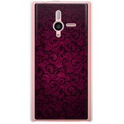 SoftBank 200SH PANTONE 6用 カバー クラシックパターンデザインダークマゼンタ 200SH-YCM2P0689-78