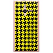 SoftBank 200SH PANTONE 6用 カバー 千鳥格子デザインA-Yellow 200SH-YCM2P0753-78