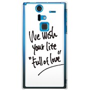 SoftBank 201F ARROWS A用 カバー WewishyourlifeFullofLove/BigWhite 201F-YCM2P0427-78