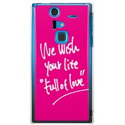 SoftBank 201F ARROWS A用 カバー WewishyourlifeFullofLove/LoverPink 201F-YCM2P0428-78