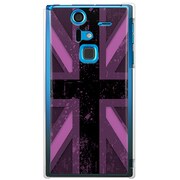 SoftBank 201F ARROWS A用 カバー ユニオンジャックコレクショングレーカラーズ♯10パープル 201F-YCM2P0601-78