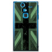 SoftBank 201F ARROWS A用 カバー ユニオンジャックコレクショングレーカラーズ♯60シルエットグリーン 201F-YCM2P0606-78