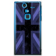 SoftBank 201F ARROWS A用 カバー ユニオンジャックコレクショングレーカラーズ♯80NYブルー 201F-YCM2P0608-78