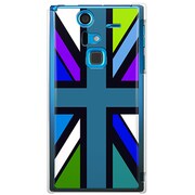 SoftBank 201F ARROWS A用 カバー ユニオンジャックコレクションVibidカラーズ♯40リオミントランド 201F-YCM2P0636-78