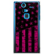 201F-YCM2P0641-78 [SoftBank 201F ARROWS A用 カバー ブラックアメリカンフラッグLAカラーズ♯10ワシントンピンク]