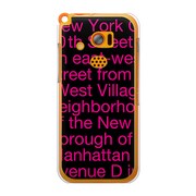 SoftBank 201K HONEY BEE用 カバー NewYorkTypographyピンク 201K-YCM2P0002-78