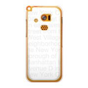SoftBank 201K HONEY BEE用 カバー NewYorkTypographyホワイト 201K-YCM2P0092-78
