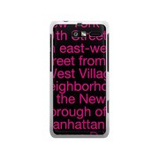 SoftBank 201M MOTOROLA RAZR M用 カバー NewYorkTypographyピンク 201M-YCM2P0002-78
