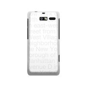 SoftBank 201M MOTOROLA RAZR M用 カバー NewYorkTypographyホワイト 201M-YCM2P0092-78