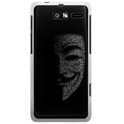 SoftBank 201M MOTOROLA RAZR M用 カバー アノニマスフェイスAワールドワード 201M-YCM2P0670-78