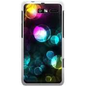 SoftBank 201M MOTOROLA RAZR M用 カバー レインボーリングドットグラフィックA 201M-YCM2P0680-78