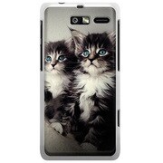 SoftBank 201M MOTOROLA RAZR M用 カバー PictureCollectionsキャットペア猫の姉妹 201M-YCM2P0685-78