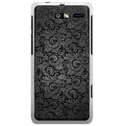 SoftBank 201M MOTOROLA RAZR M用 カバー クラシックパターンデザインダークブラック 201M-YCM2P0687-78
