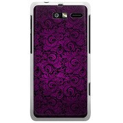 SoftBank 201M MOTOROLA RAZR M用 カバー クラシックパターンデザインダークパープル 201M-YCM2P0688-78