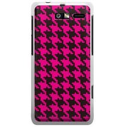 201M-YCM2P0757-78 [SoftBank 201M MOTOROLA RAZR M用 カバー 千鳥格子デザインドットB-BIGPink]