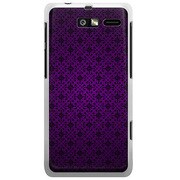 201M-YCM2P0763-78 [SoftBank 201M MOTOROLA RAZR M用 カバー クラシックパターンデザインクイーンパープル]