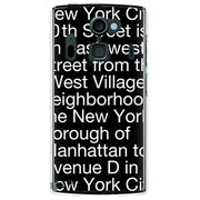 SoftBank 202F ARROWS A用 カバー NewYorkTypographyブラック 202F-YCM2P0091-78