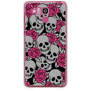 202K-YCM2P0748-78 [SoftBank 202K DIGNO R用 カバー Skull's&RoseB]