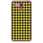 202K-YCM2P0755-78 [SoftBank 202K DIGNO R用 カバー 千鳥格子デザインドットB-Yellow]