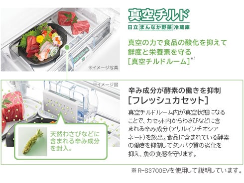 ヨドバシ.com - 日立 HITACHI R-K370EV T [冷蔵庫 真空チルドルーム
