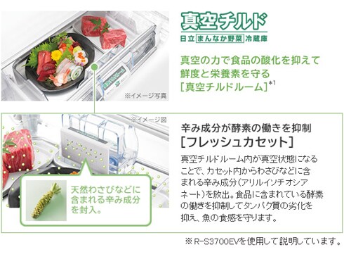 ヨドバシ.com - 日立 HITACHI R-K370EVL S [冷蔵庫 真空チルドルーム