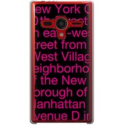 203SH-YCM2P0002-78 [SoftBank 203SH AQUOS PHONE Xx用 カバー NewYorkTypographyピンク]