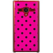 203SH-YCM2P0009-78 [SoftBank 203SH AQUOS PHONE Xx用 カバー DotPatternピンク＆ブラック]