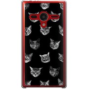 203SH-YCM2P0019-78 [SoftBank 203SH AQUOS PHONE Xx用 カバー キャットドット]