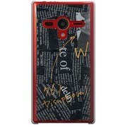 203SH-YCM2P0025-78 [SoftBank 203SH AQUOS PHONE Xx用 カバー Newspaperブラック]