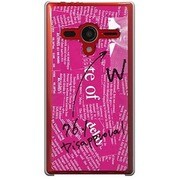 203SH-YCM2P0026-78 [SoftBank 203SH AQUOS PHONE Xx用 カバー Newspaperピンク]