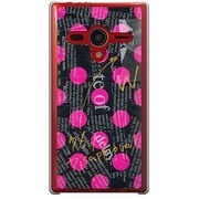 203SH-YCM2P0032-78 [SoftBank 203SH AQUOS PHONE Xx用 カバー NewspaperDotブラック]