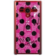 203SH-YCM2P0033-78 [SoftBank 203SH AQUOS PHONE Xx用 カバー NewspaperDotピンク]