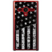 203SH-YCM2P0045-78 [SoftBank 203SH AQUOS PHONE Xx用 カバー ブラックアメリカンフラッグ]
