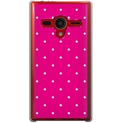 203SH-YCM2P0060-78 [SoftBank 203SH AQUOS PHONE Xx用 カバー DotPatternMicroピンク＆ホワイト]