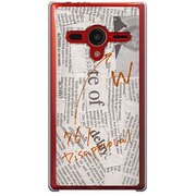 203SH-YCM2P0065-78 [SoftBank 203SH AQUOS PHONE Xx用 カバー Newspaperホワイト]