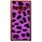 203SH-YCM2P0074-78 [SoftBank 203SH AQUOS PHONE Xx用 カバー チーター柄パープル]