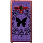203SH-YCM2P0078-78 [SoftBank 203SH AQUOS PHONE Xx用 カバー 紫蝶々]