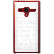 203SH-YCM2P0092-78 [SoftBank 203SH AQUOS PHONE Xx用 カバー NewYorkTypographyホワイト]