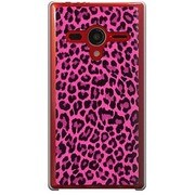 203SH-YCM2P0097-78 [SoftBank 203SH AQUOS PHONE Xx用 カバー ヒョウ柄ラグジュアリーピンク]