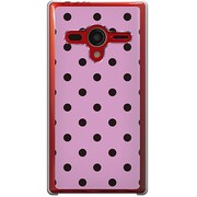 203SH-YCM2P0103-78 [SoftBank 203SH AQUOS PHONE Xx用 カバー DotPatternパープル＆ブラック]
