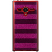 203SH-YCM2P0130-78 [SoftBank 203SH AQUOS PHONE Xx用 カバー ボーダーソックスピンク＆ネイビー]