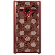203SH-YCM2P0137-78 [SoftBank 203SH AQUOS PHONE Xx用 カバー NewspaperDotブラウン]
