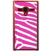 203SH-YCM2P0194-78 [SoftBank 203SH AQUOS PHONE Xx用 カバー ゼブラ柄ピンク]
